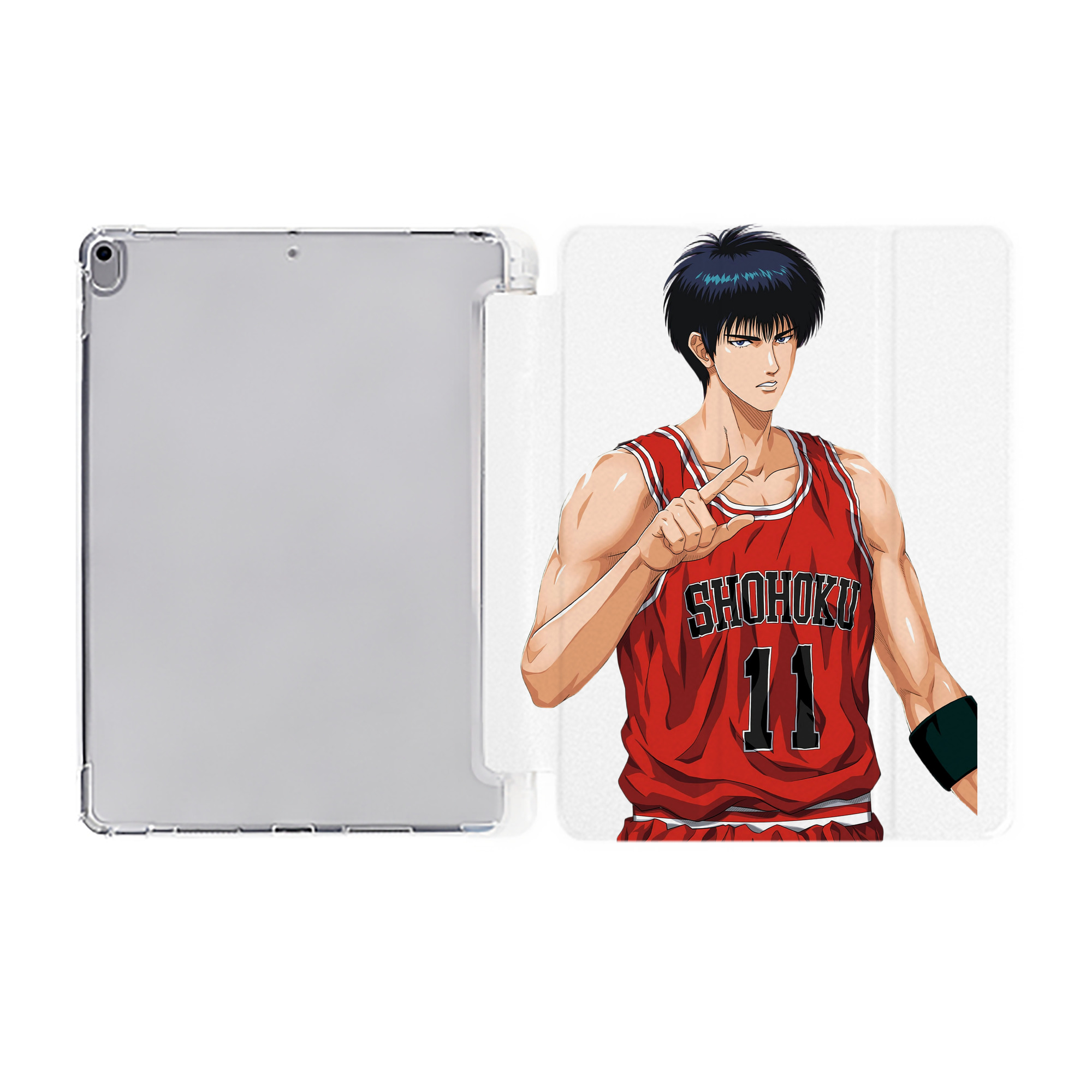 （画像用） SLAM DUNK／スラムダンク IPad ケース ペン収納付き 三つ折りスタンド PUレザー×シリコン 対応機種9.5/10.5/10.9インチ